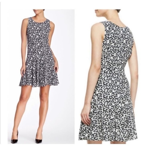 Diane Von Furstenberg Clara Gator Vanilla fog black Dress Womens size 12 - Picture 1 of 9